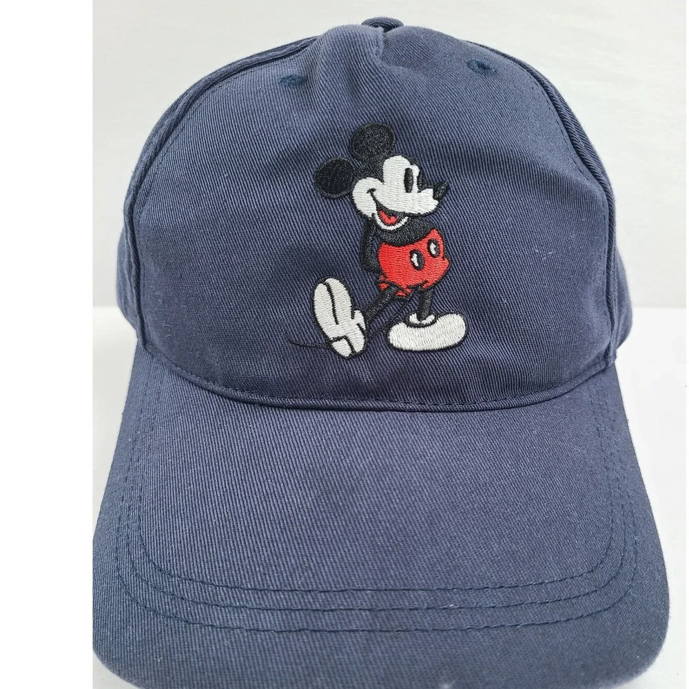 Disney Mickey Mouse Disneyland Resort Navy Blue Mens Adjustable Baseball Cap Hat